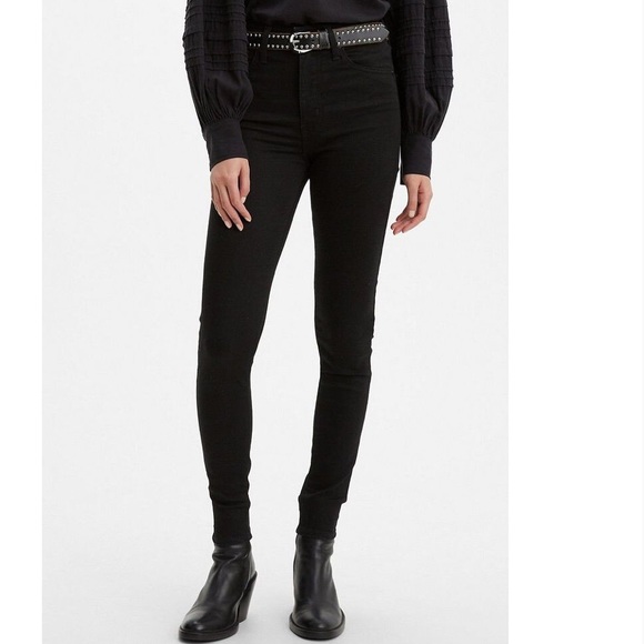 Levi’s Mile High Super Skinny Black Jeans Size 25 - Picture 2 of 8